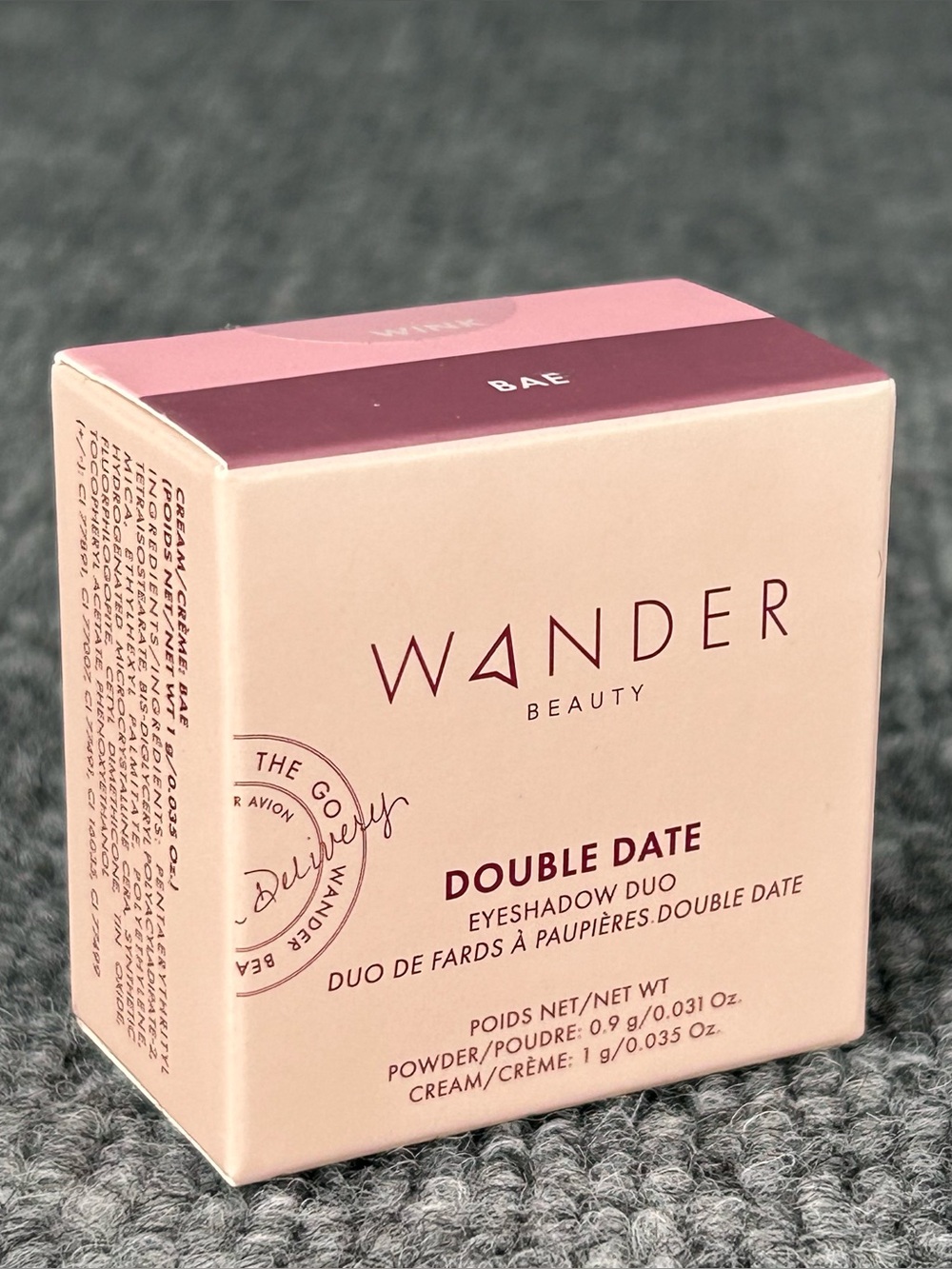 Wander Beauty DOUBLE DATE Eyeshadow DUO in WINK/BAE FULL SZ 2shade SEALED